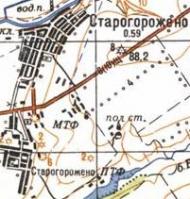 Topographic map of Starogorozhene