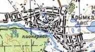 Topographic map of Krymka