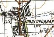 Топографическая карта Подгородной