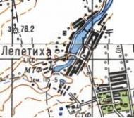 Topographic map of Lepetykha
