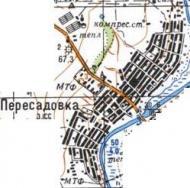 Topographic map of Peresadivka