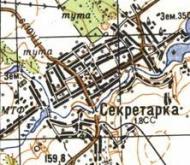 Topographic map of Sekretarka