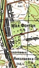 Топографічна карта Малого Фонтана