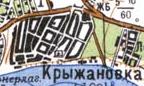 Топографічна карта Крижанівки