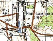 Topographic map - Novosamarka