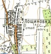 Topographic map of Loschynivka