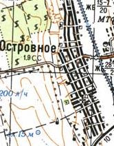 Topographic map of Ostrivne