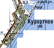 Топографічна карта Курортного