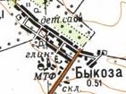 Topographic map of Bykoza