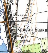 Topographic map of Kryva Balka
