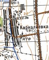 Топографічна карта Карналіївки