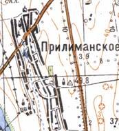 Topographic map of Prylymanske