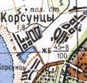 Топографічна карта Корсунців