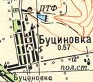 Топографічна карта Буцинівки