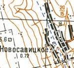 Topographic map of Novosavytske