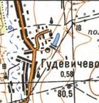 Топографічна карта Гудевичевого