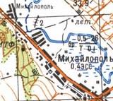 Topographic map of Mykhaylopil