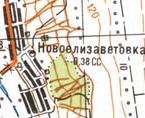 Топографічна карта Новоєлизаветівки
