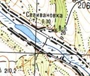 Топографическая карта Селивановки