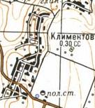 Topographic map of Klymentove