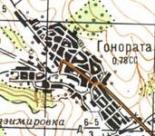 Топографічна карта Гоноратої