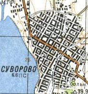Топографічна карта Суворового