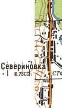 Топографическая карта Севериновки