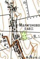 Topographic map of Maligonove
