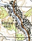 Топографічна карта Борщів