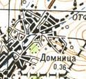 Topographic map of Domnytsya