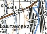 Топографічна карта Баштанівки