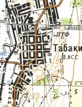 Topographic map of Tabaky