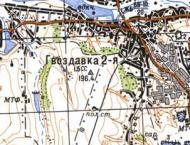 Топографічна карта Гвоздавки Дргої