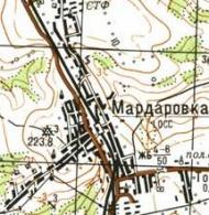 Топографічна карта Мардарівки