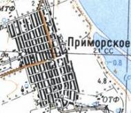 Topographic map of Prymorske