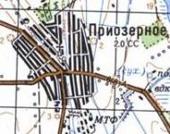 Topographic map of Pryozerne