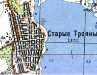 Топографічна карта Старих Троянів