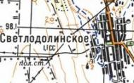 Топографічна карта Світлодолинського