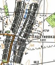 Топографическая карта Плахтеевки