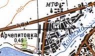 Topographic map of Archepytivka