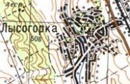 Topographic map of Lysogirka