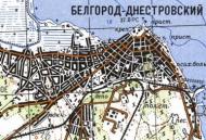 Топографическая карта Белгорода-Днестровского