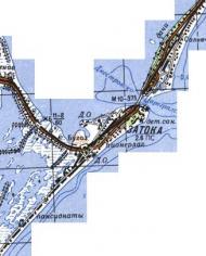 Топографическая карта Затоки