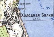 Topographic map - Kholodna Balka