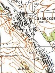Топографічна карта Саханського