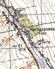 Топографічна карта Чогодарівки