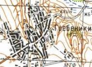 Topographic map of Grebenyky