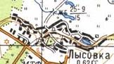 Топографическая карта Лысовки