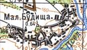 Topographic map of Mali Budyscha