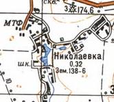 Топографічна карта Миколаївки